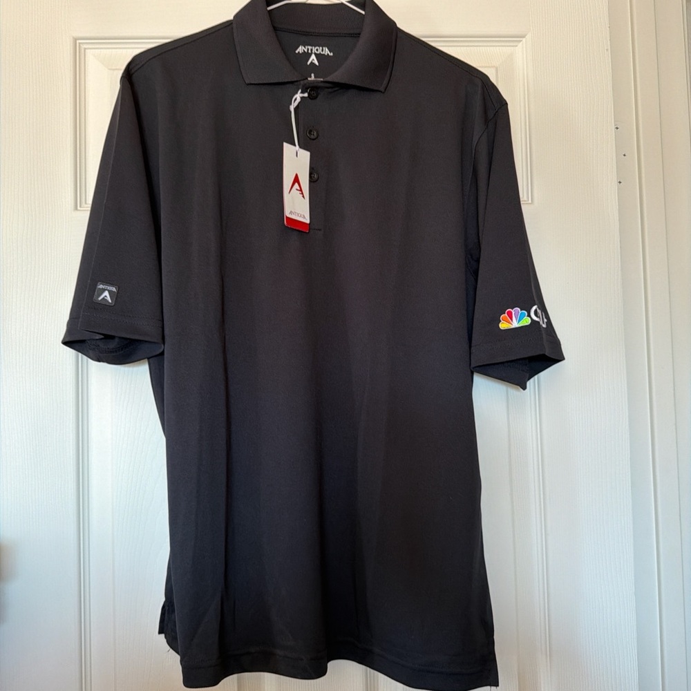 Antigua Men's Black Polo Shirt